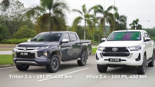 Toyota Hilux 2.4V vs Mitsubishi Triton 2.4 A/T Premium - trak mana lagi berbaloi di Malaysia?