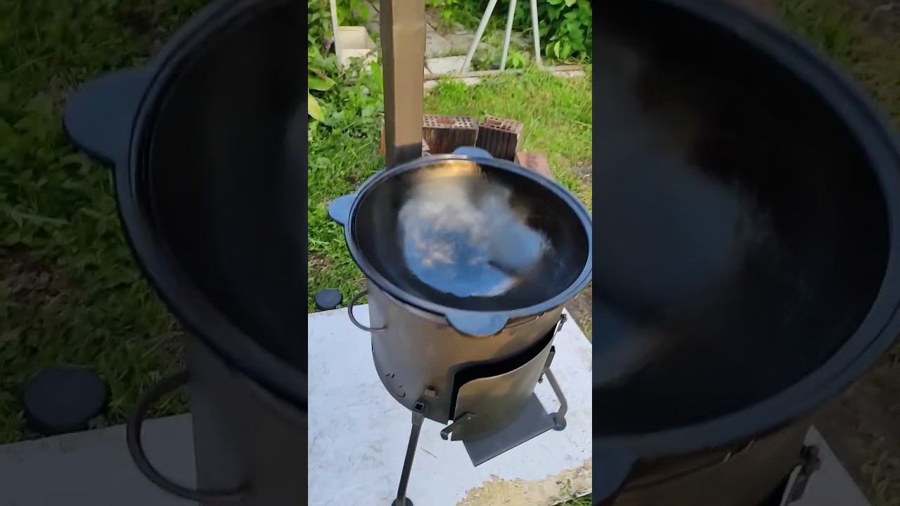 Пришла посылка. Печь под казан