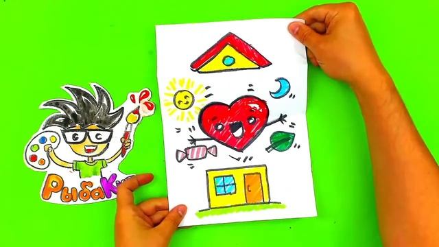 Веселые СЮРПРИЗЫ ? РыбаКит папа рисует