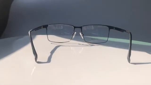Мужская оправа для очков, прямоугольная из титанового сплава, без винтов, по рецепту с Aliexpress