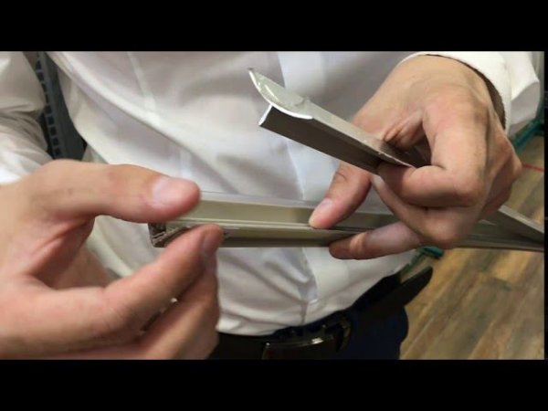 Плинтус для столешницы Алюминий 28*28мм 3,05м Серебро вогнутый