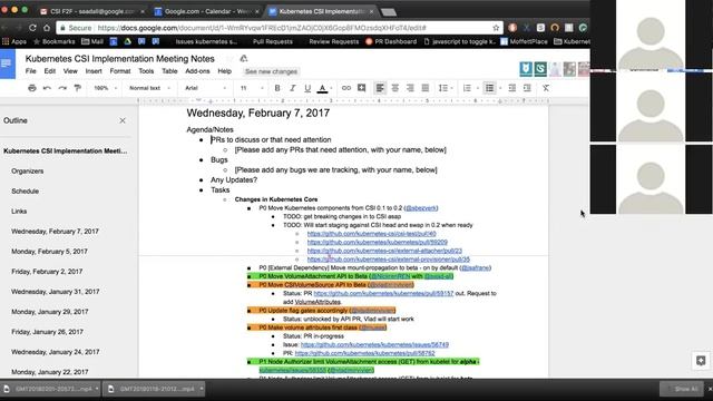 Kubernetes SIG Storage - CSI Implementation Workgroup 20180207