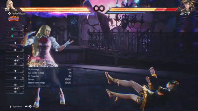 Tekken 8 Lili UF3 Heat Burst Wall Carry Combo 86DMG Into FR Mix Up (Total 130DMG!)