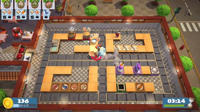 Overcooked 2 - Kevin 6 :: 2 Players - Score: 1316