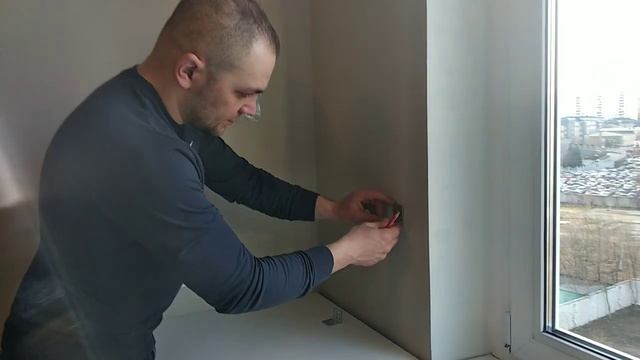 Стол подоконник без опор с подсветкой