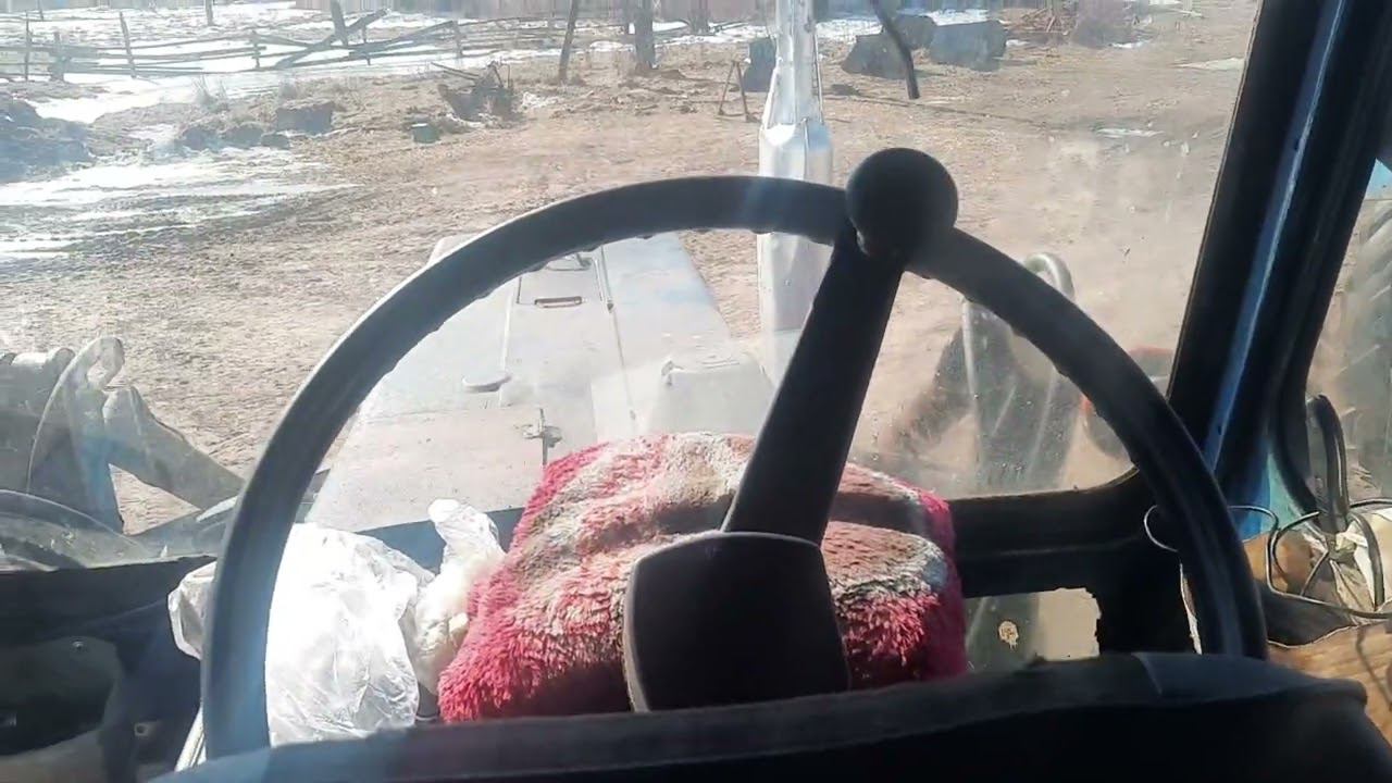 Жарим сало в кабине трактора МТЗ 82