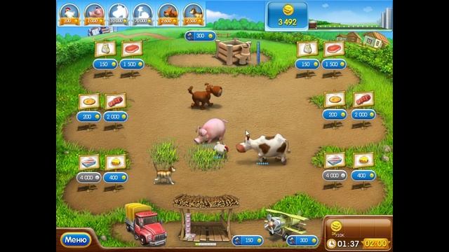 Прохождение игры Весёлая ферма 2 PC Часть 14 (Упаковочный переулок 1 (со 2-й попытки) и 2 на золото