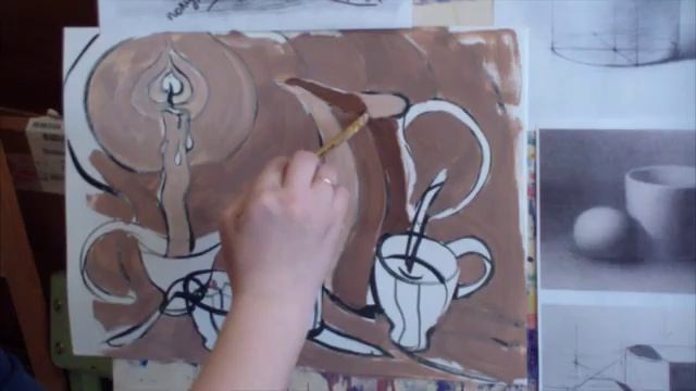 Акварелька рисуем техникой гризайль.mp4