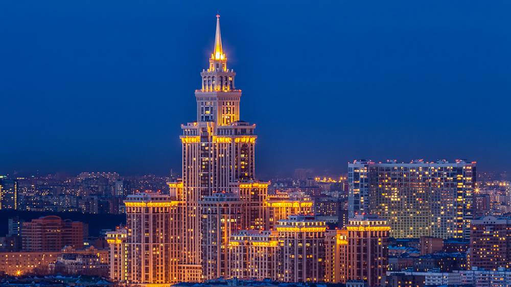 ЖК Триумф Палас - ночная съемка