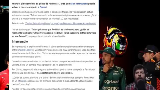 VERSTAPPEN YA PONE FECHA PARA SUSTITUIR A LECLERC EN FERRARI