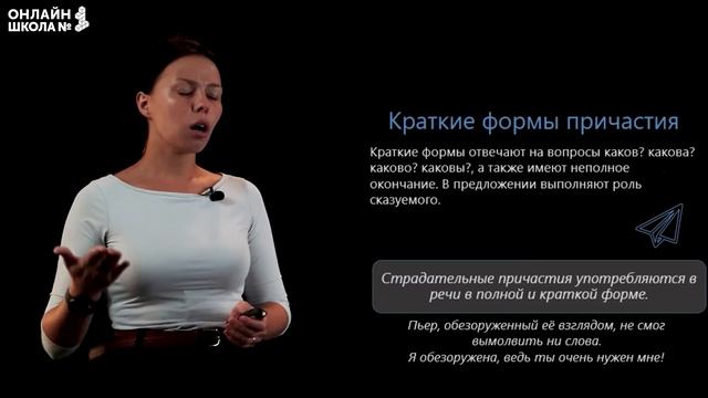 Полные и краткие причастия. Видеоурок 19. Русский язык 7 класс