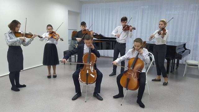 Трио-соната Пьетро Локателли 1 часть струнный ансамбль