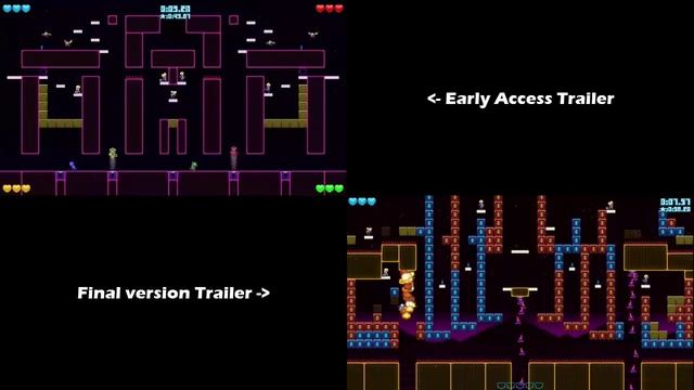 Mighty Switch Force! Academy Trailer Early Access Vs Final Comparison