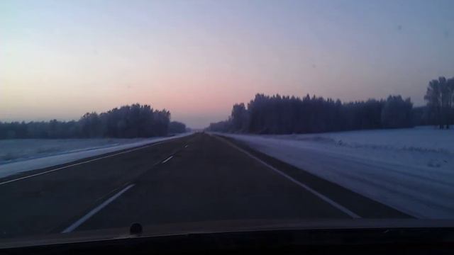 Таймлапс кусочка трассы Новосибирск-Омск