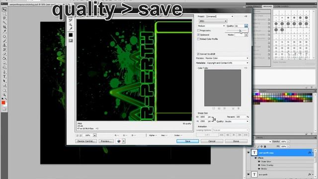 How To Save A Photoshop Background For Youtube