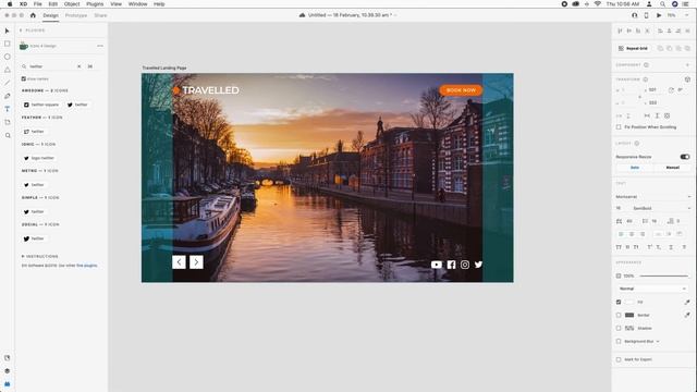 Travel Hero Banner In Adobe XD | Design | Prototype | IndigenousDesign 2021
