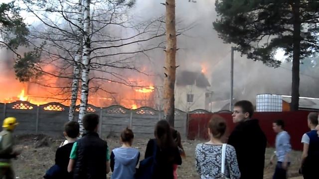 Пожар в Ярославле заволжский район 29.04.2015