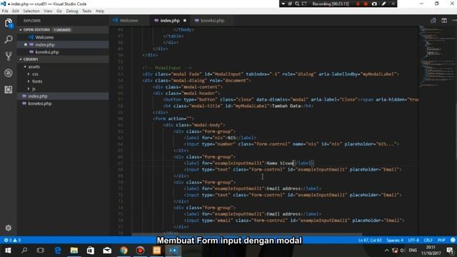 Membuat CRUD PHP MySQLi + Bootstrap #01
