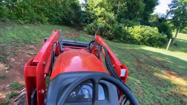 CK3510 HST Kioti Tractor with Titan 5 foot Brush hog demo!!!!