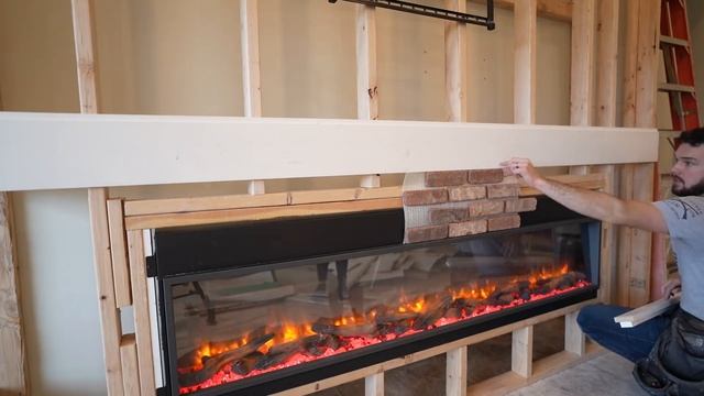 DIY Shiplap Electric Fireplace Build with Mantel