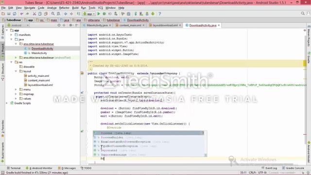 Tutorial Download Image Dari  URL Dengan Asynctask Dilengkapi Progress Bar Pada Android Studio