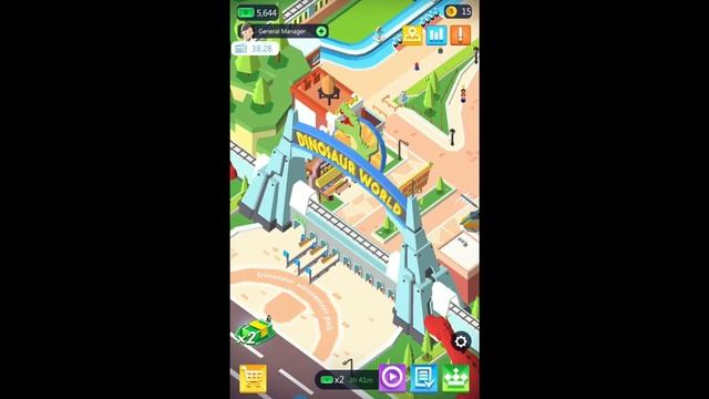 Idle Park Tycoon DINOSAUR WORLD Happy Island #1 Gameplay