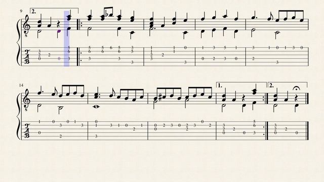 Alemana - Carlo Calvi (c.1610 - ?) - Tablature