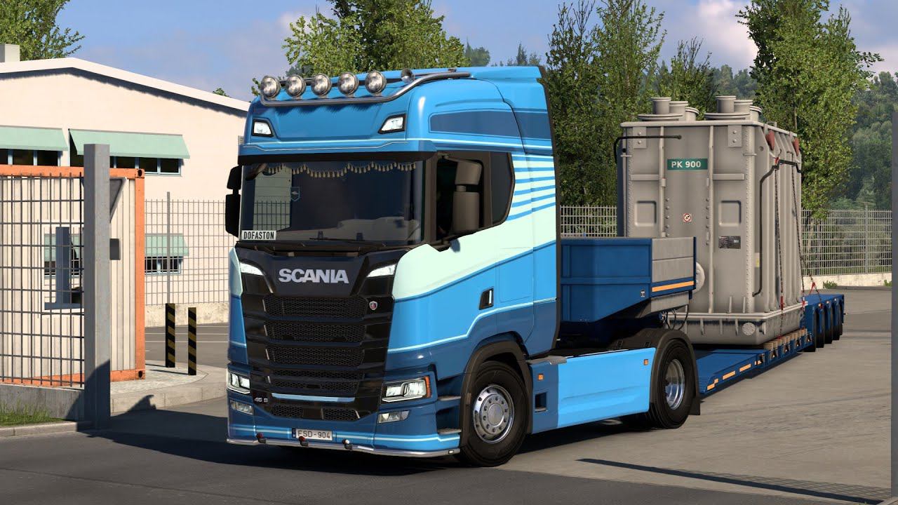[ETS 2] New Scania S BEV (NGenElectric Truck)_HeavyHaul Cargo Delivery