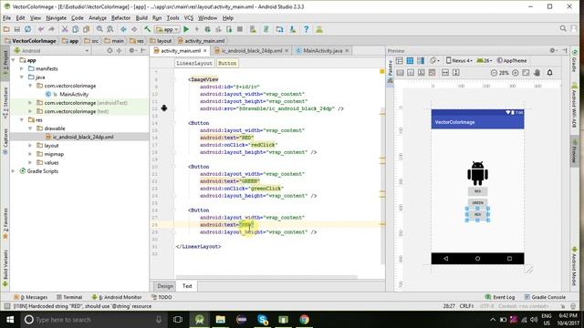 Vector Drawable Color Change