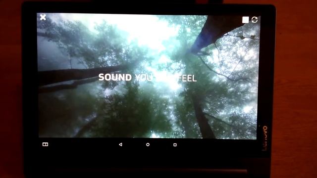 Dolby Atmos demo on Lenovo Yoga 3 Tab Pro 10 Android tablet.
