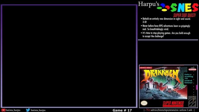 SNES Super Side Quest - Game # 17 - Drakkhen [1/2]