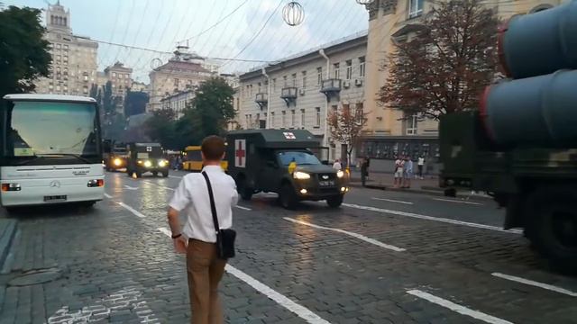 Подготовка к параду ко Дню независимости Украины 2018. С-300 шасси КрАЗ-6446. Ukraine, Kiev. Parade