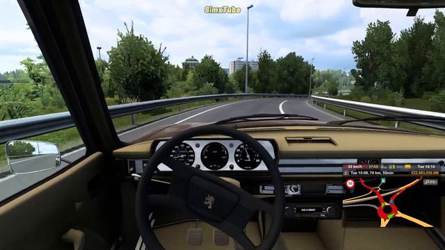 Peugeot 504 1970  [Steering Gameplay] || Euro Truck Simulator 2 || ETS 2 Car Mod 1.48