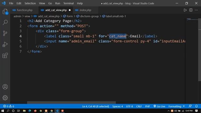 PHP Programming In Bangla || Add Category With PHP || Class-11