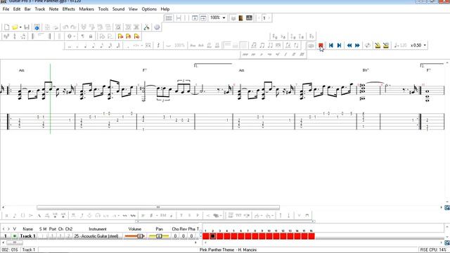Pink Panther- Chord Melody.  Level: Intermediate.