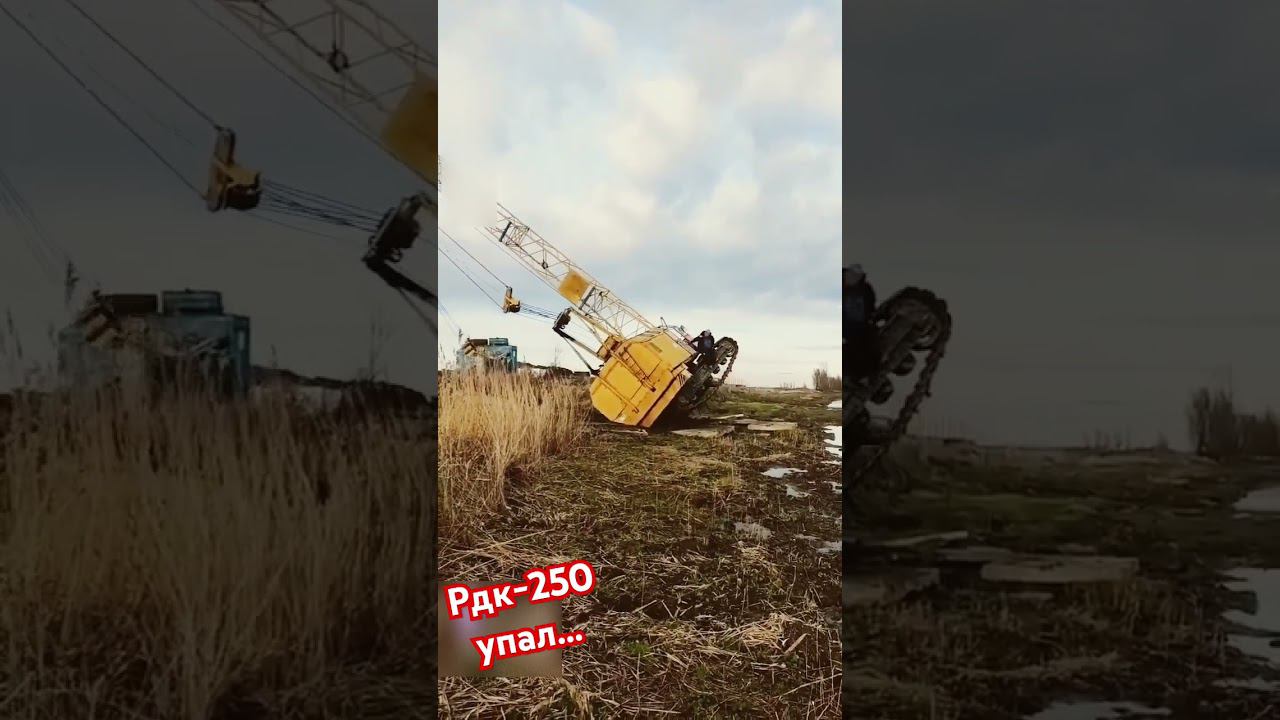 крановщику повезло,мог бы и не прыгать