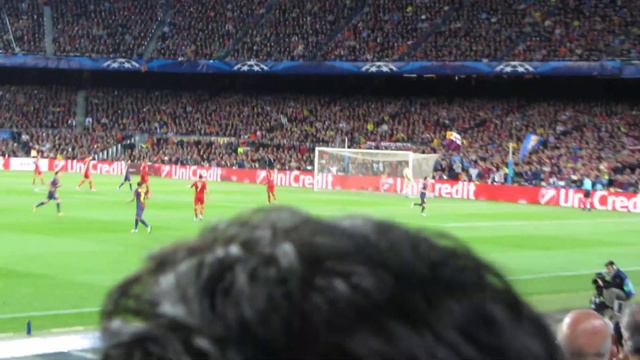 Pedro Chuta Desde Fuera Del área En 24' Y Despeja Neuer A Córner +Aplausos Culerada/Barça 0-Bayern