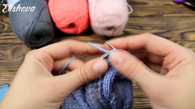 Волнистый узор спицами. ОЧЕНЬ оригинальный