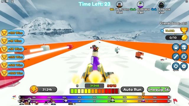 Ski Race In Roblox But Cant SLOW DOWN