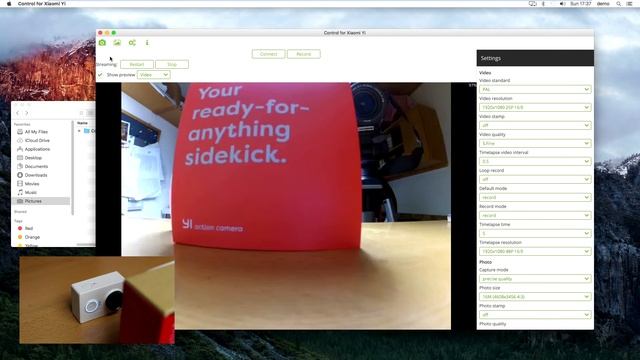 Remote Control App For Xiaomi Yi Action Camera (Mac OS)