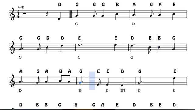 Auld Lang Syne Notes Sheet Music For Flute Violin Oboe Voice    Easy Christmas Song Villancico