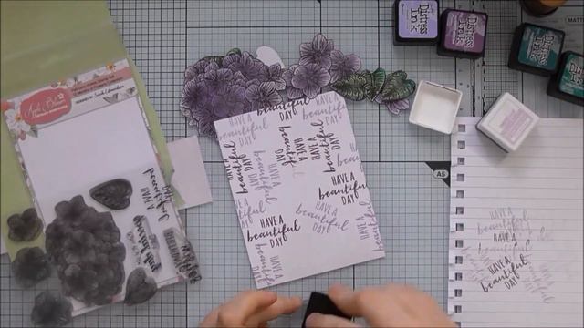 Easy Decoupaged Violets Card | Apple Blossom Crafts