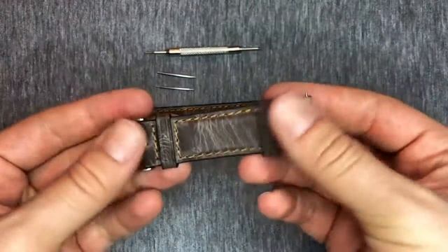 Кофейный стильный кожаный ремешок для Samsung Gear S3/Galaxy Watch 46мм 0096-01-3