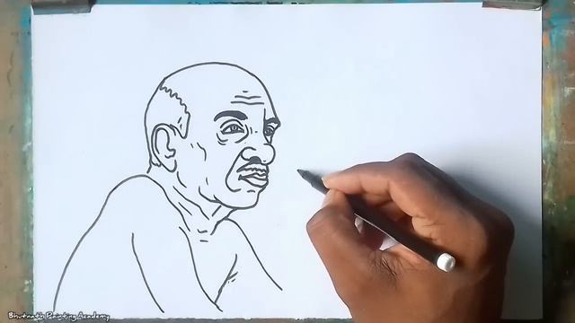 Vaikom Muhammad Basheer Drawing With Sketch Pen