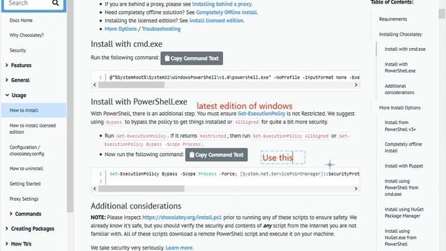 Installation Of Chocolatey In Windows Version