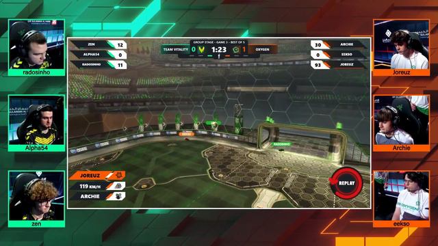Team Vitality Vs Oxygen Esports // Gamers8 Featuring Rocket League // Group Stage