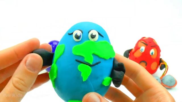 Планеты Земной группы. Яйца сюрпризы Play Doh Меркурий Венера Земля Марс и их луны