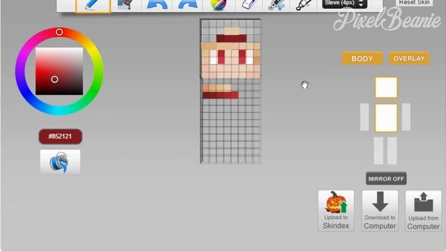 Minecraft Red Hoodie Boy Skin Speed Paint