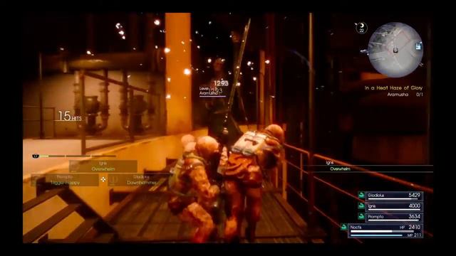 FINAL FANTASY XV Gameplay Hunt Aramusha Lv 52