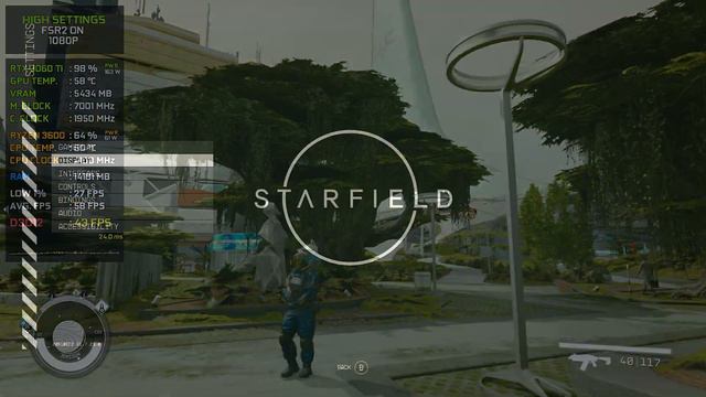 Starfield (New Atlantis) | RTX 3060 Ti+Ryzen 5 3600 | LOW/MED/HIGH/ULTRA SETTINGS FSR2, DLSS | 1080